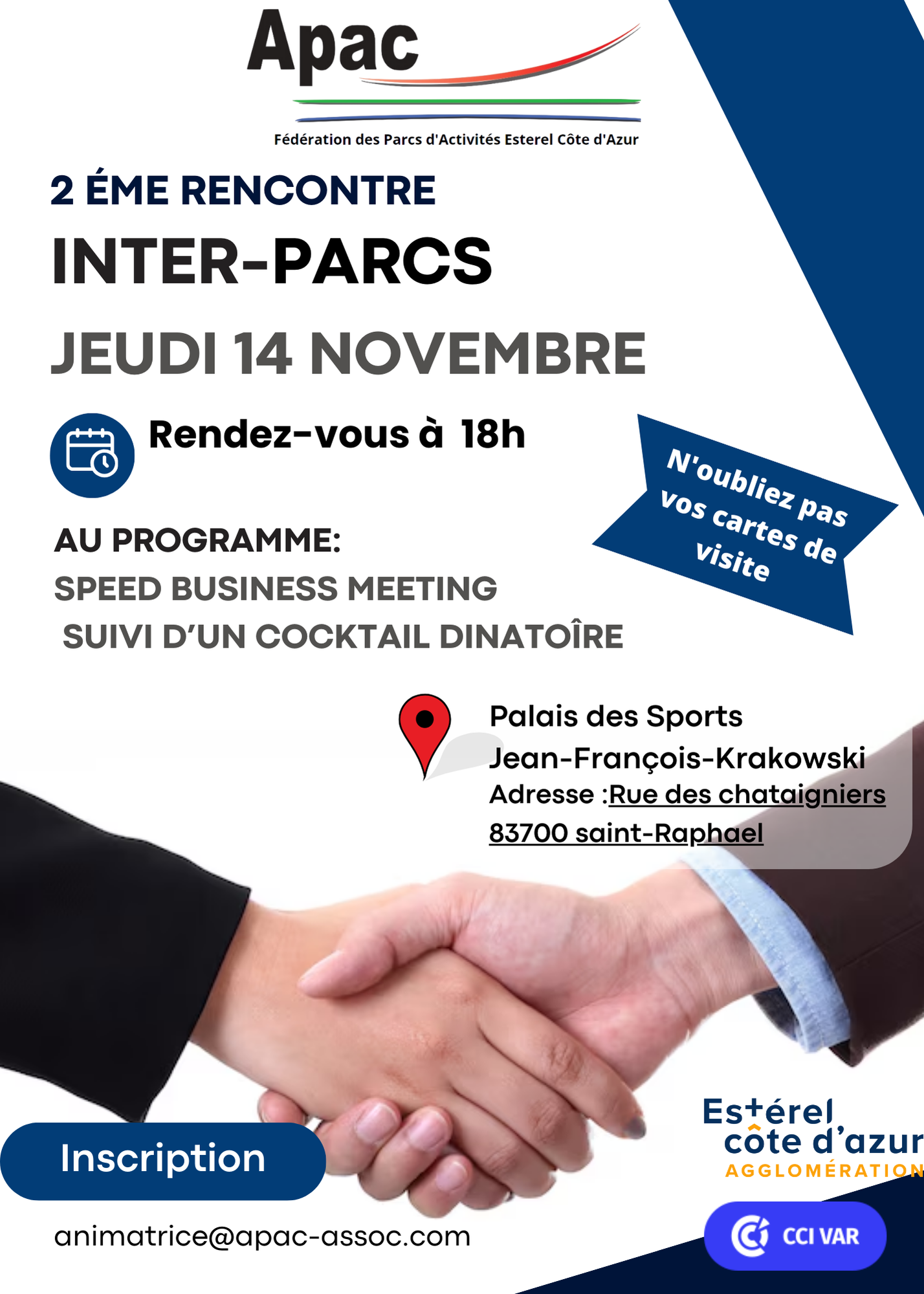 Lire la suite à propos de l’article Rencontre Inter-parc 2eme édition le 14 novembre à 18h